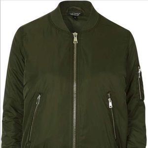 Women’s Topshop Green Bomber Jacket